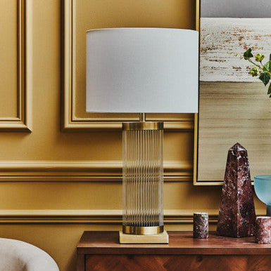Lily White And Gold Table Lamp
