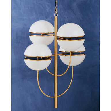 Abira Four Ball Brass Pendant Light