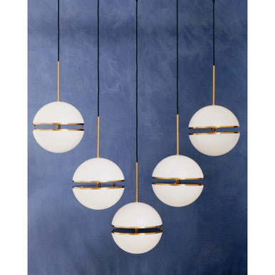Abira Five Ball Brass Pendant Light