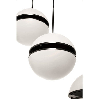 Abira Five Ball Matt Black Pendant Light