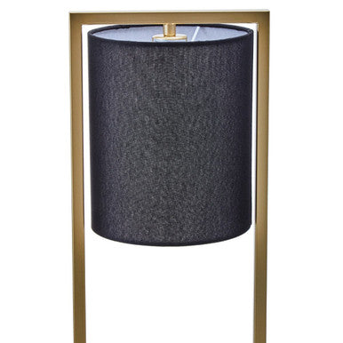 Lara Black Shade With Gold Finish Metal Frame Table Lamp