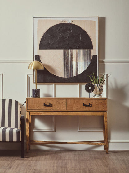 Murdoch Brushed Brass Table Lamp with Black Marble Base