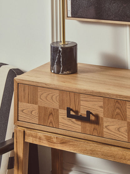 Murdoch Brushed Brass Table Lamp with Black Marble Base