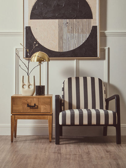 Murdoch Brushed Brass Table Lamp with Black Marble Base