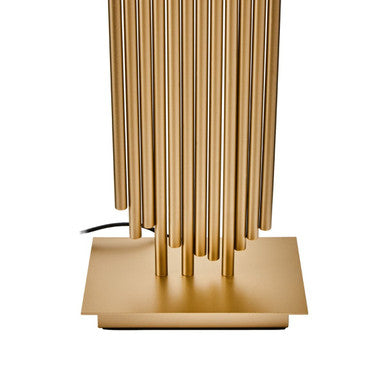 Gold Table Lamp with Black Linen Shade | Impero