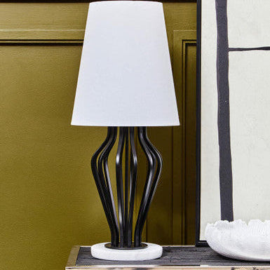 Zada Black And White Table Lamp