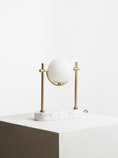 Zalika Marble And Gold Orb Table Lamp