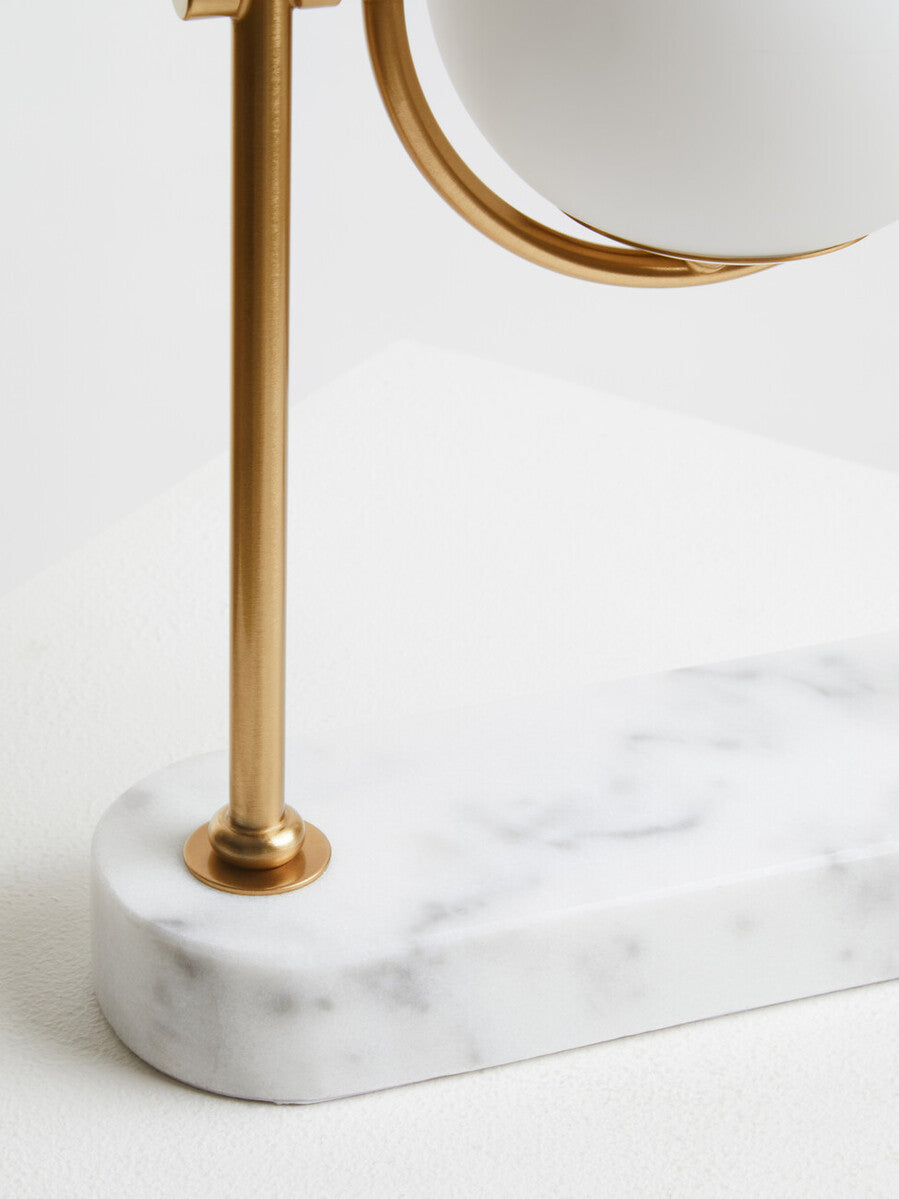 Zalika Marble And Gold Orb Table Lamp