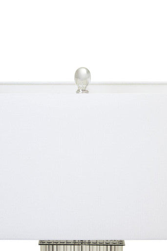 Elana Clear Glass Table Lamp With Matte Silver Base