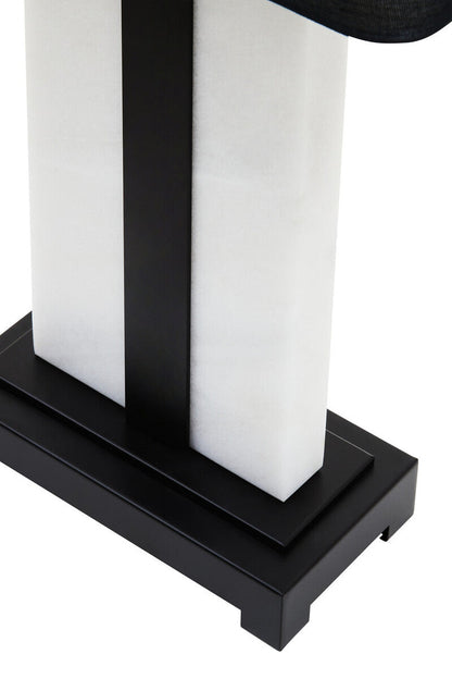 Elvie Black and White Marble Table Lamp