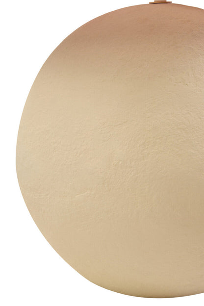 Carta Natural Papier Mache Table Lamp With Rust Raffia Shade