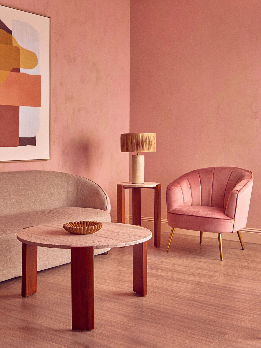 Carta Natural Papier Mache Table Lamp With Natural Raffia Shade