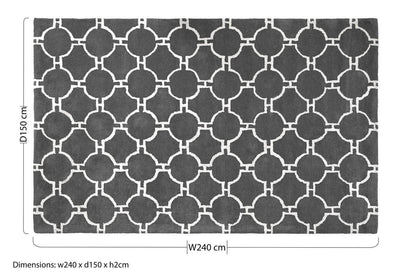 Bosie Kensington Townhouse Large Grey Hand Woven Rug