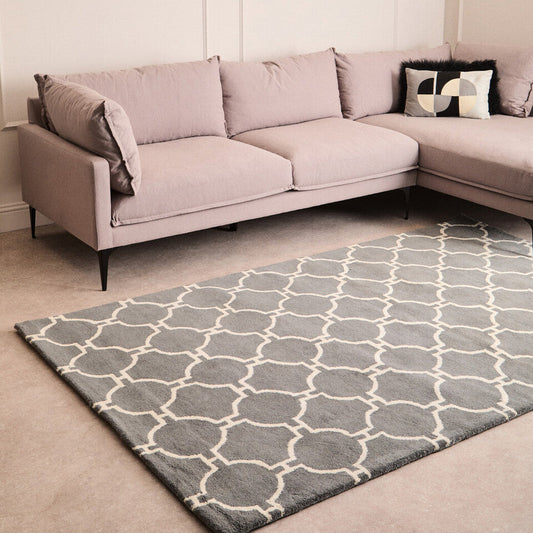 Bosie Kensington Townhouse Large Grey Hand Woven Rug