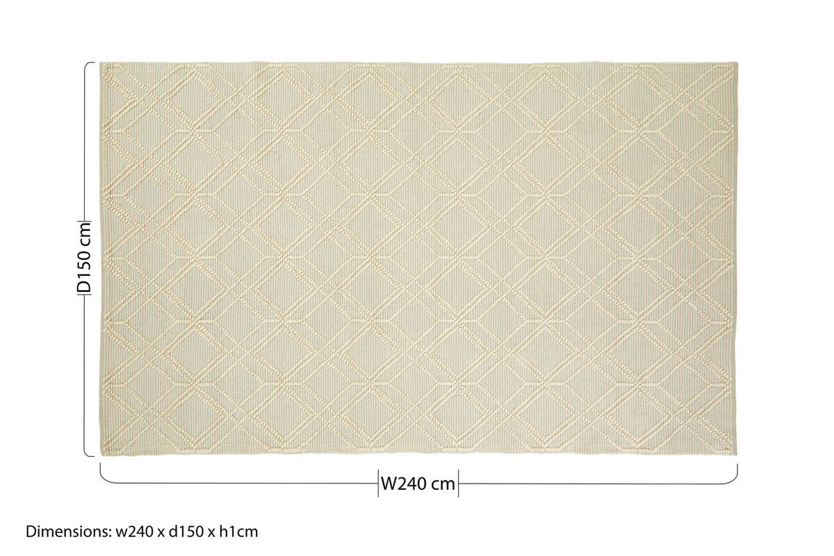 Bosie Jango Large Geometric Ivory Rug