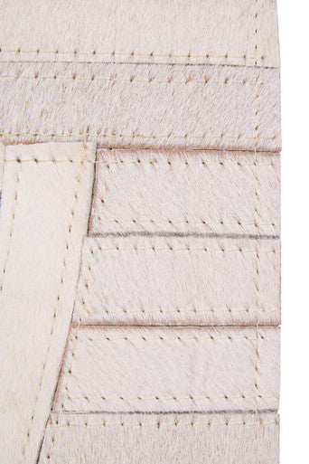 Bosie Safira Small Natural Hair On Leather Rug