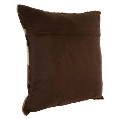 Bosie Safira Natural Leather Patchwork Cushion
