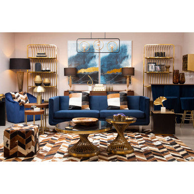 Bosie Safira Natural Leather Patchwork Cushion