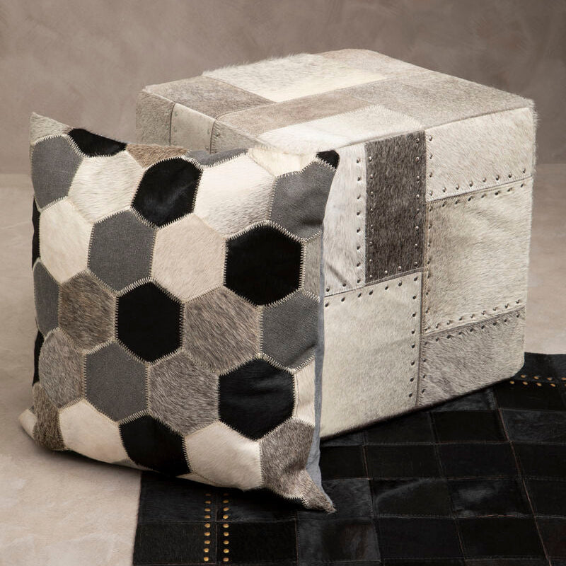 Bosie Safira Black And White And Grey Cushion Cover