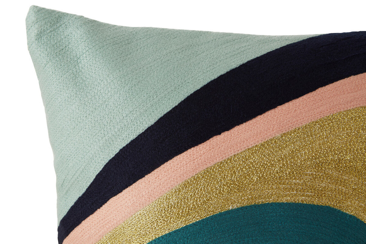 Bosie Ozella Curved Stripes Embroidered Cushion