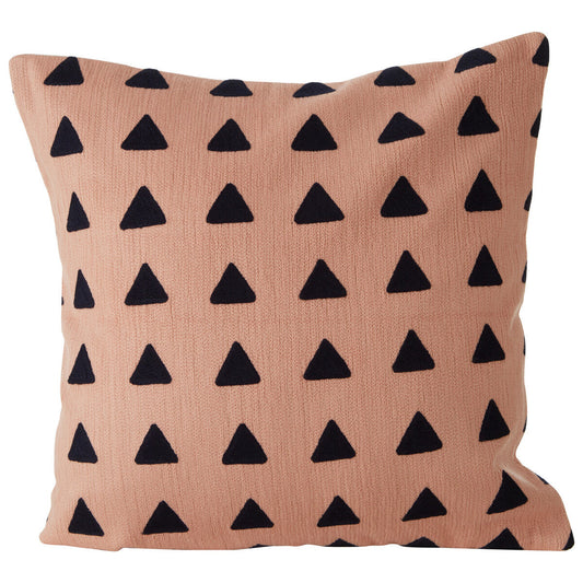 Bosie Ozella Pink and Navy Square Embroidered Cushion