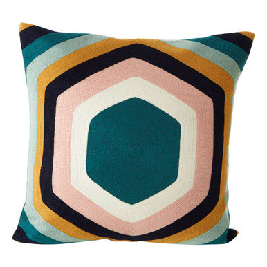 Bosie Ozella Hexagonal Design Embroidered Cushion