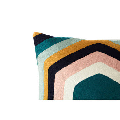 Bosie Ozella Hexagonal Design Embroidered Cushion
