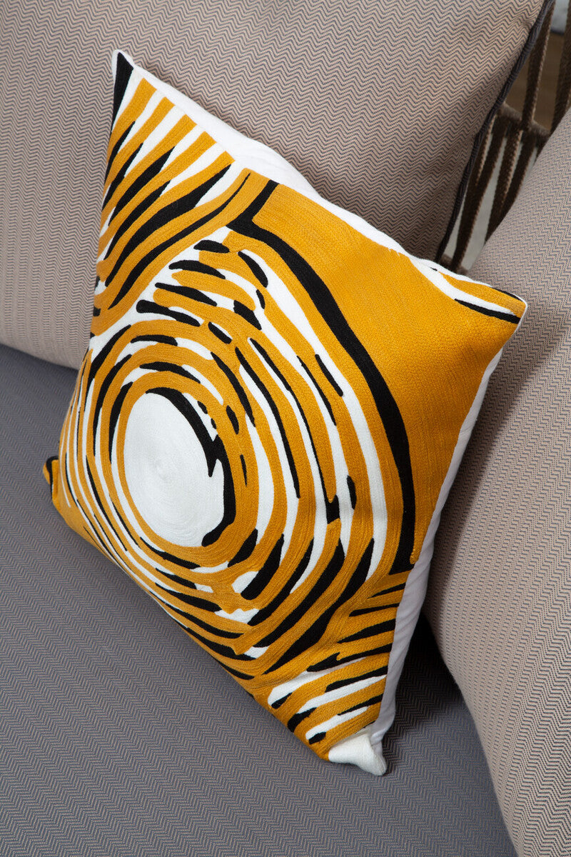 Bosie Ozella Circular Design Embroidered Cushion