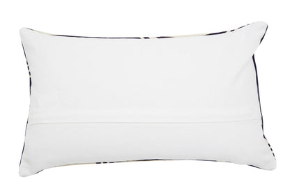 Bosie Ozella Black And White Embroidered Rectangular Cushion
