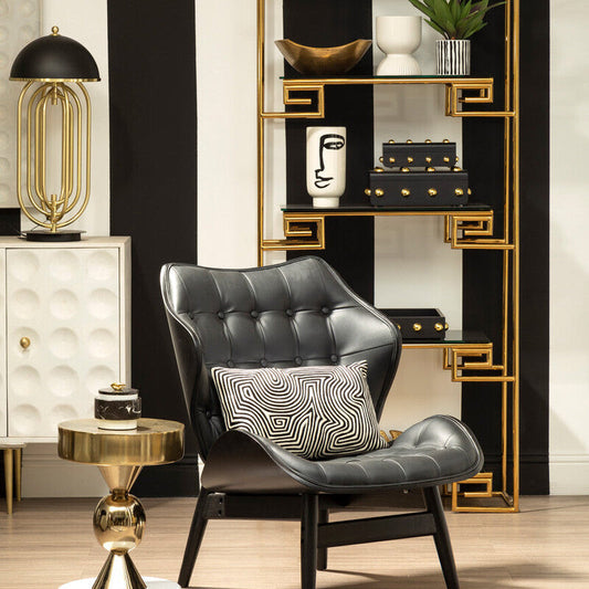 Bosie Ozella Black And White Embroidered Rectangular Cushion