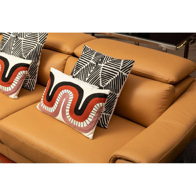 Bosie Ozella Black And White Square Embroidered Cushion