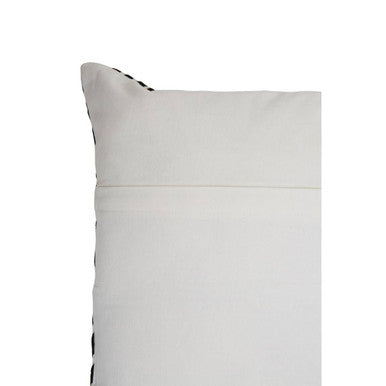 Bosie Ozella Black And White Square Embroidered Cushion