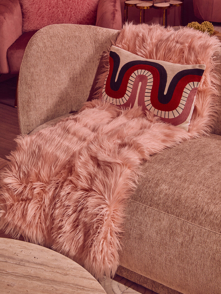 Bosie Ozella Curve Pattern Rectangular Cushion