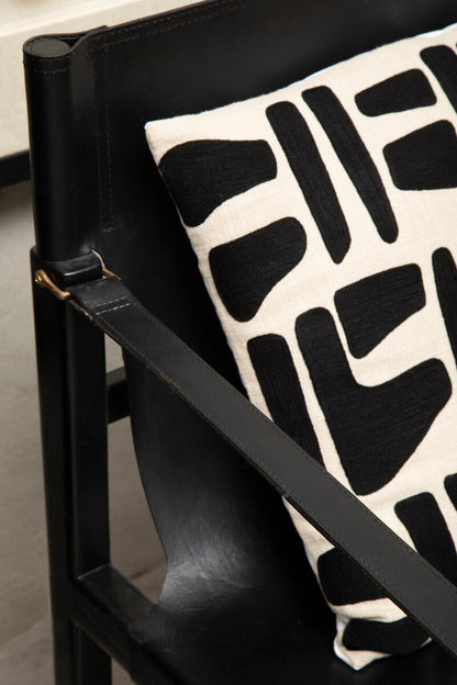 Bosie Ozella Natural And Black Square Cushion