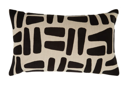 Bosie Ozella Natural And Black Rectangular Cushion