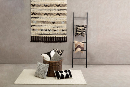 Bosie Ozella Natural And Black Rectangular Cushion