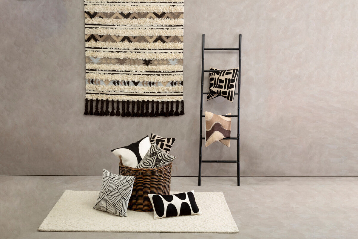 Bosie Ozella Natural And Black Rectangular Cushion