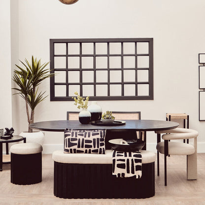 Bosie Ozella Natural And Black Rectangular Cushion