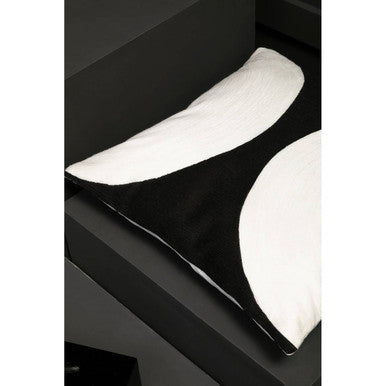 Black and White Semi Circular Design Cushion | Bosie Ozella