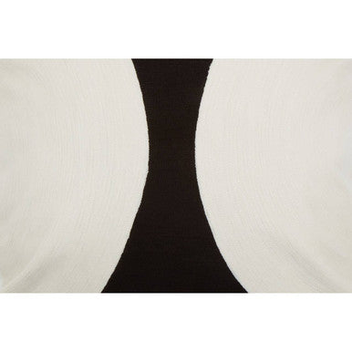 Black and White Semi Circular Design Cushion | Bosie Ozella