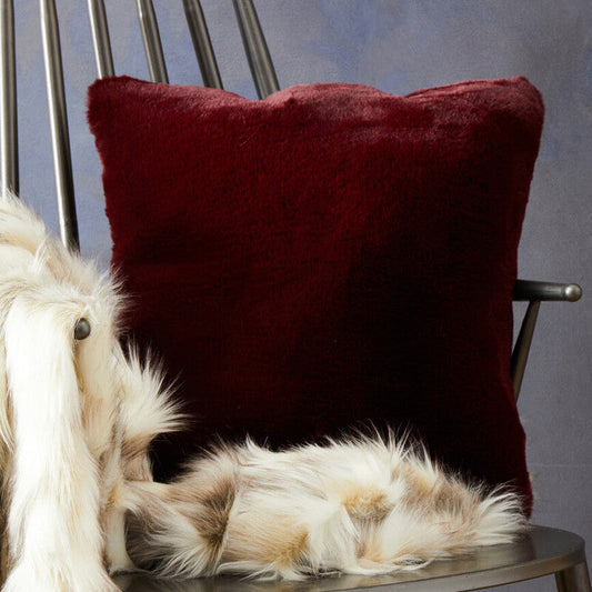 Bosie Lamina Red Wine Square Cushion