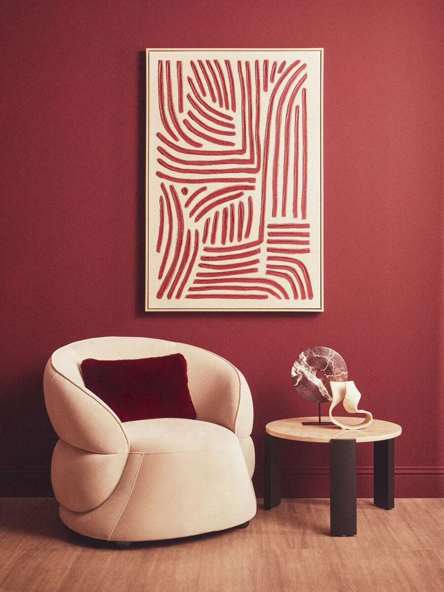 Bosie Red Wine Rectangular Cushion | Lamina