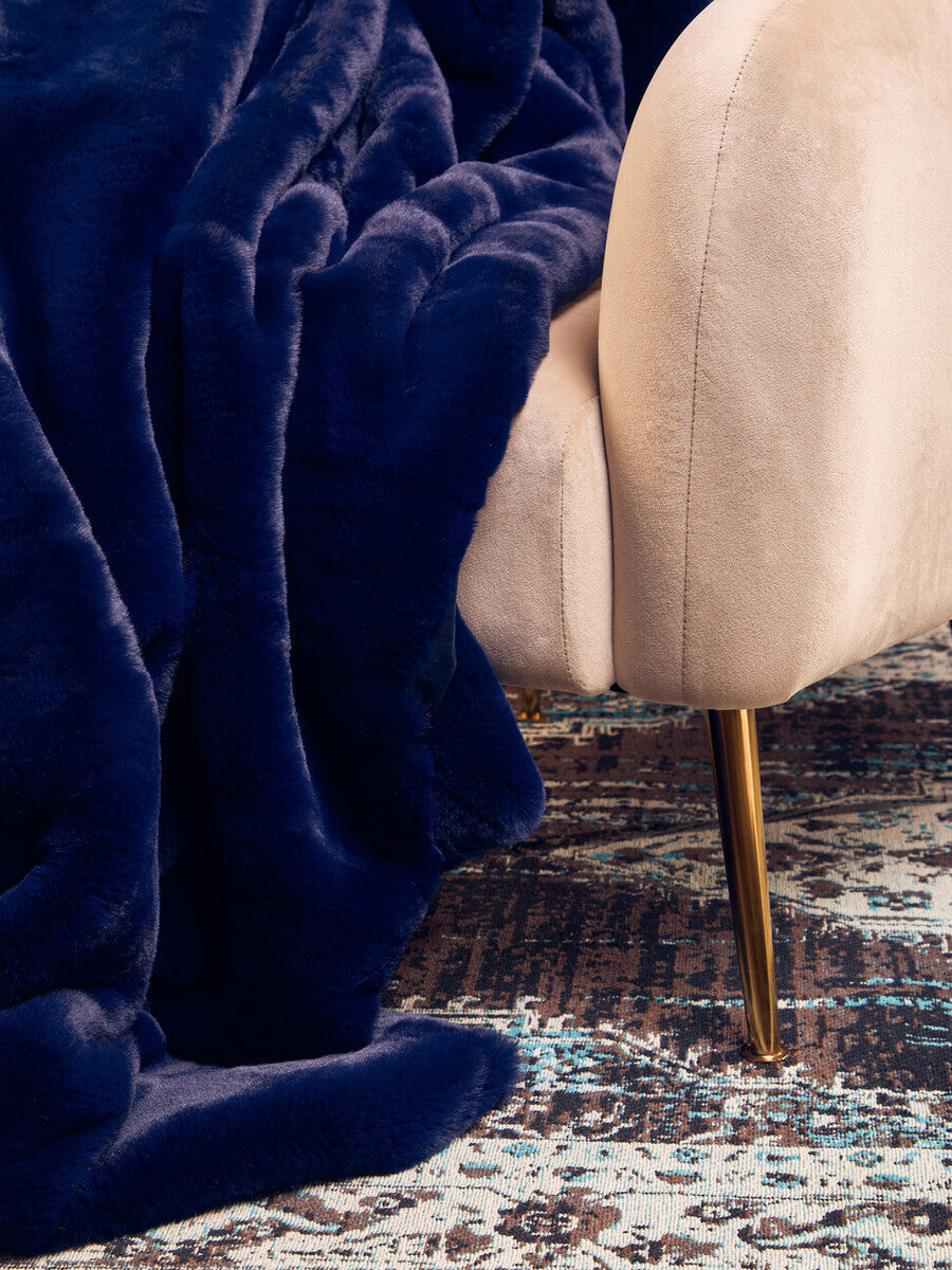 Bosie Lamina Navy Blue Throw