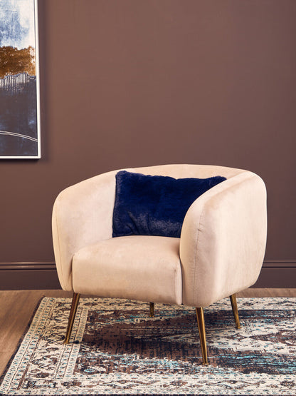 Bosie Lamina Navy Blue Rectangular Cushion