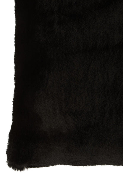 Bosie Lamina Black Square Fur Cushion