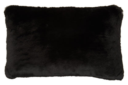 Bosie Lamina Black Rectangular Fur Cushion