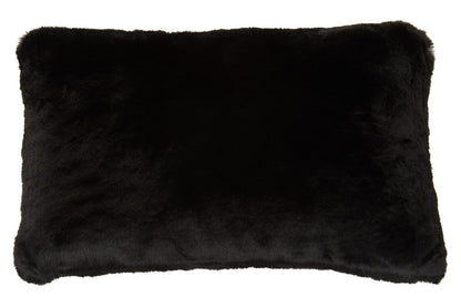 Bosie Lamina Black Rectangular Fur Cushion