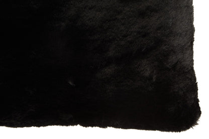 Bosie Lamina Black Rectangular Fur Cushion