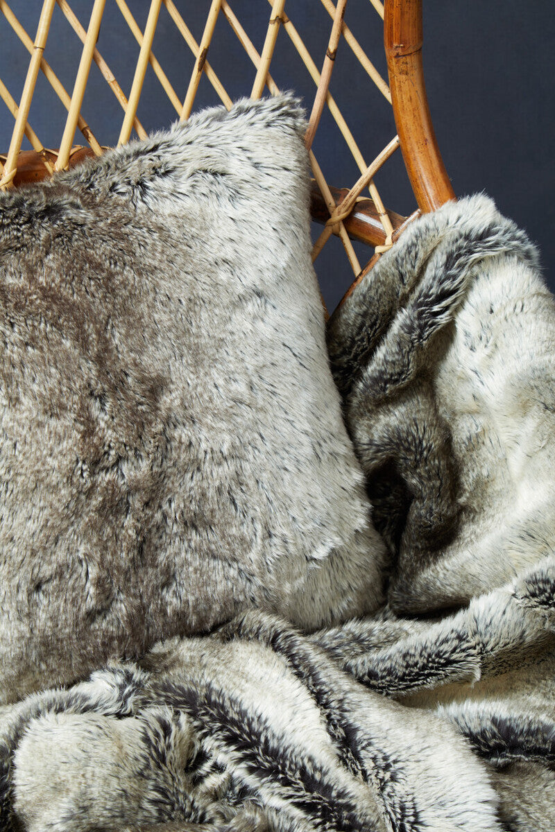 Bosie Lamina Mocha Ombre Fur Throw