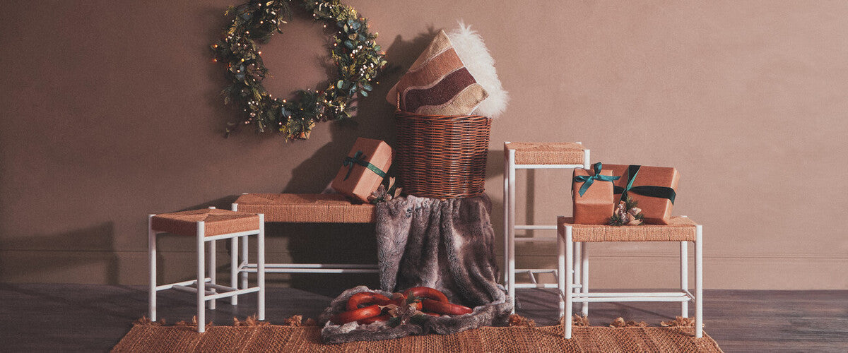 Bosie Lamina Mocha Ombre Fur Throw
